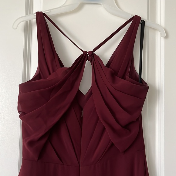 Sorella Vita Romanic Grecian Bridesmaid Dress in Burgundy - Picture 6 of 8